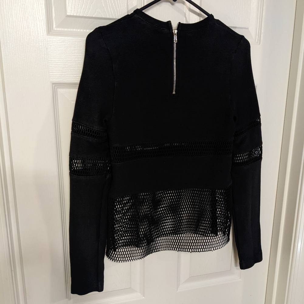 Goth / Alternative Sweater & Mesh Mixed Top